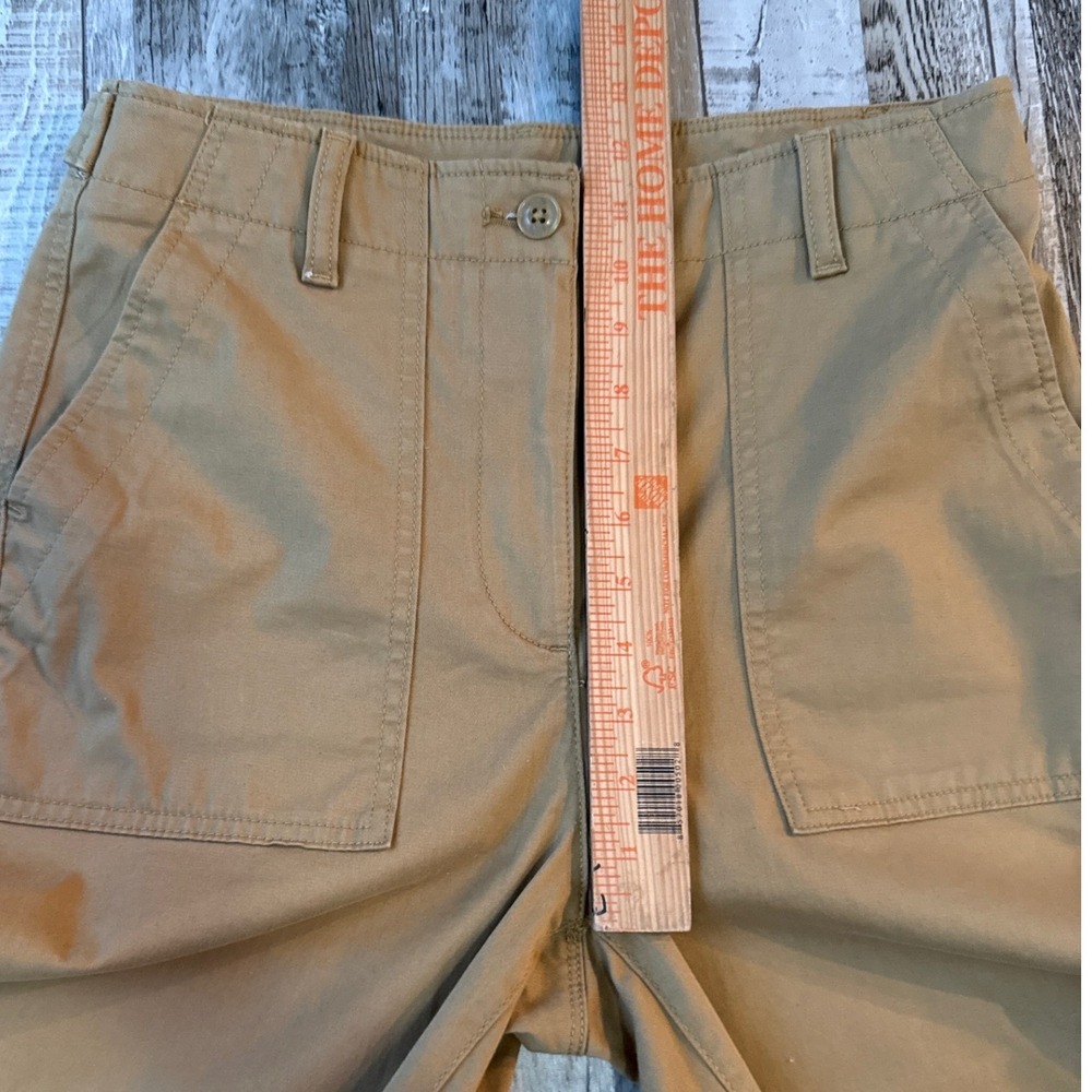 Talbots Retro Utility High Waist‎ Patch Pocket Crop Pants Size 6 Tan Khaki Chino - Picture 8 of 9